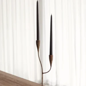 Calla Candle Holder / Antique Gold